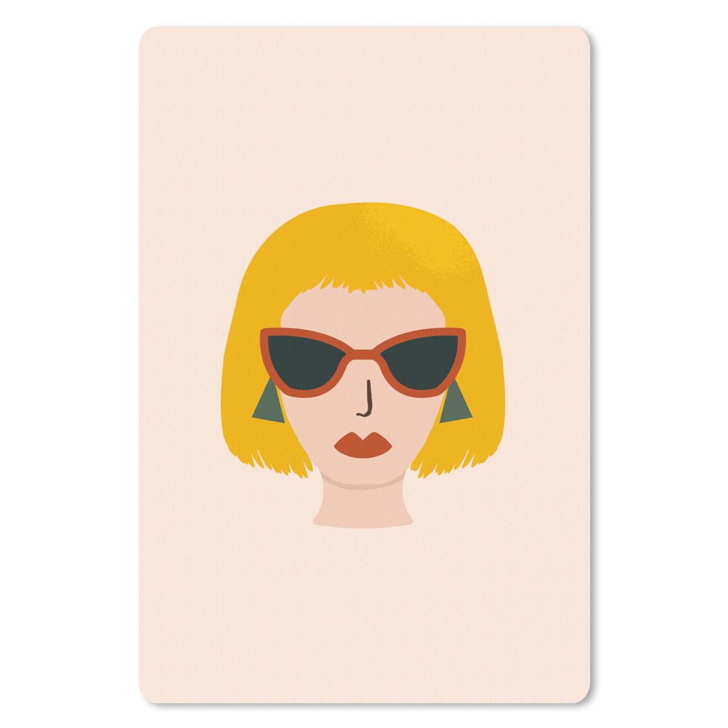 MuchoWow Mauspad Mousepad Sommer - Frauen - Sonnenbrillen - Pastellfarben 18x27 cm - Mousepads - Maus Mat - Pad - Mausunterlage