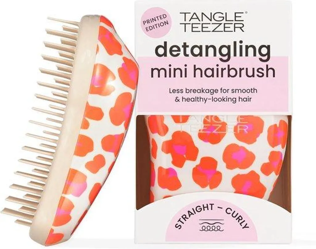 Brosse à cheveux de voyage compacte orange - format mini spécial pour enfant