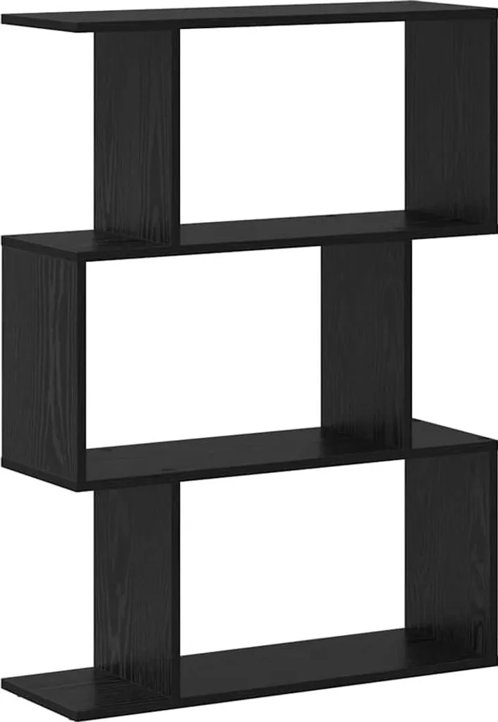 vidaXL Libreria nera effetto rovere 70 x 24 x 97 cm Materiale ligneo