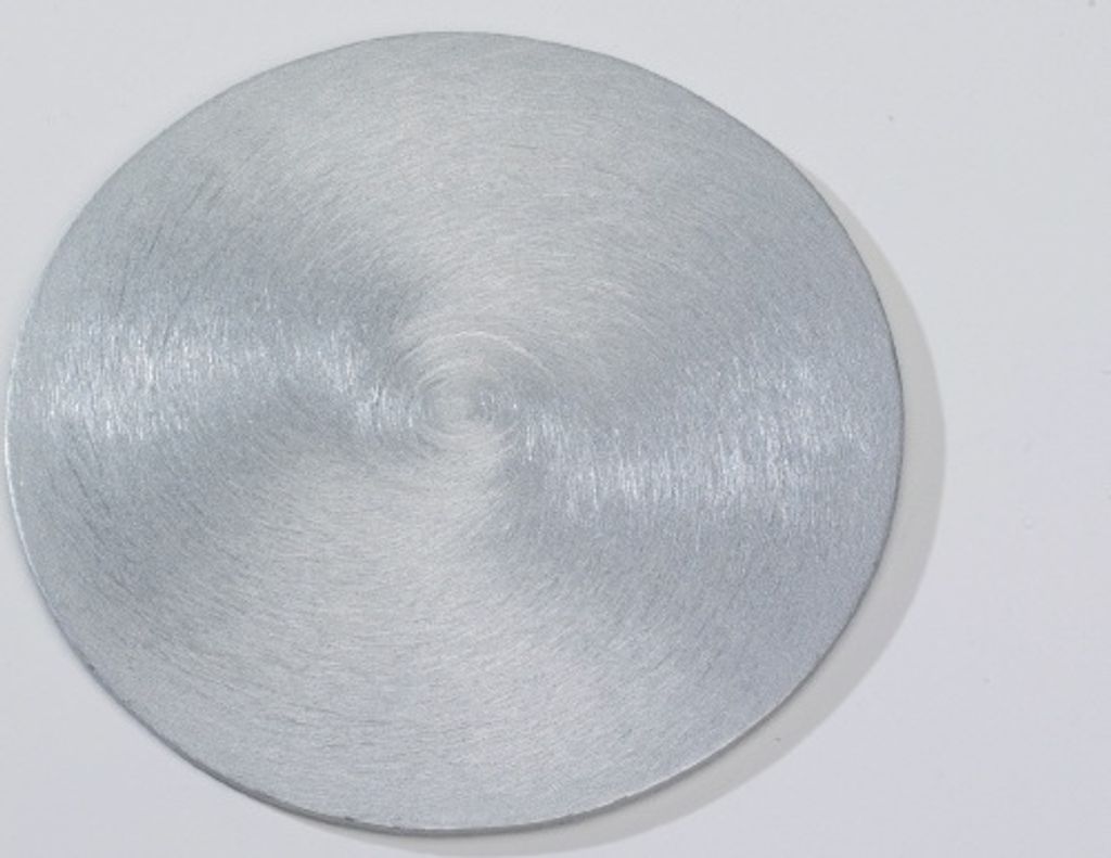 Kerzenteller Flachteller Rund Alu Silber Ø12 cm ideal für Kerzen, Taufkerzen, Hochzeitskerzen, Trauerkerzen
