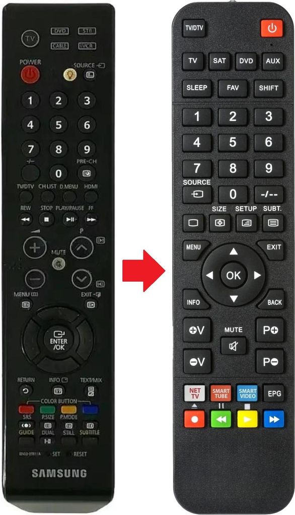 Fernbedienung passend für SAMSUNG LE23R86B | LE23R86W | LE23R87B