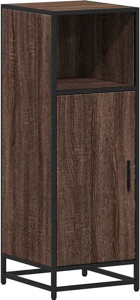 Badschrank Braun Eichen-Optik 35x37,5x100 cm Holzwerkstoff