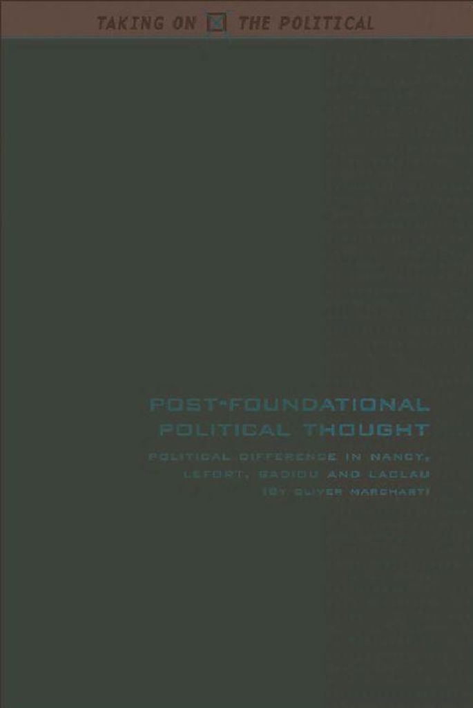 Post-Foundational Political Thought