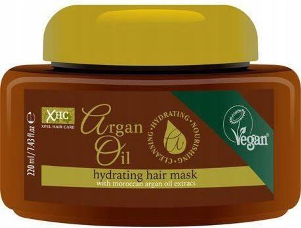 Xpel Maschera idratante per capelli all'olio di Argan 220 Immagine del prodotto 