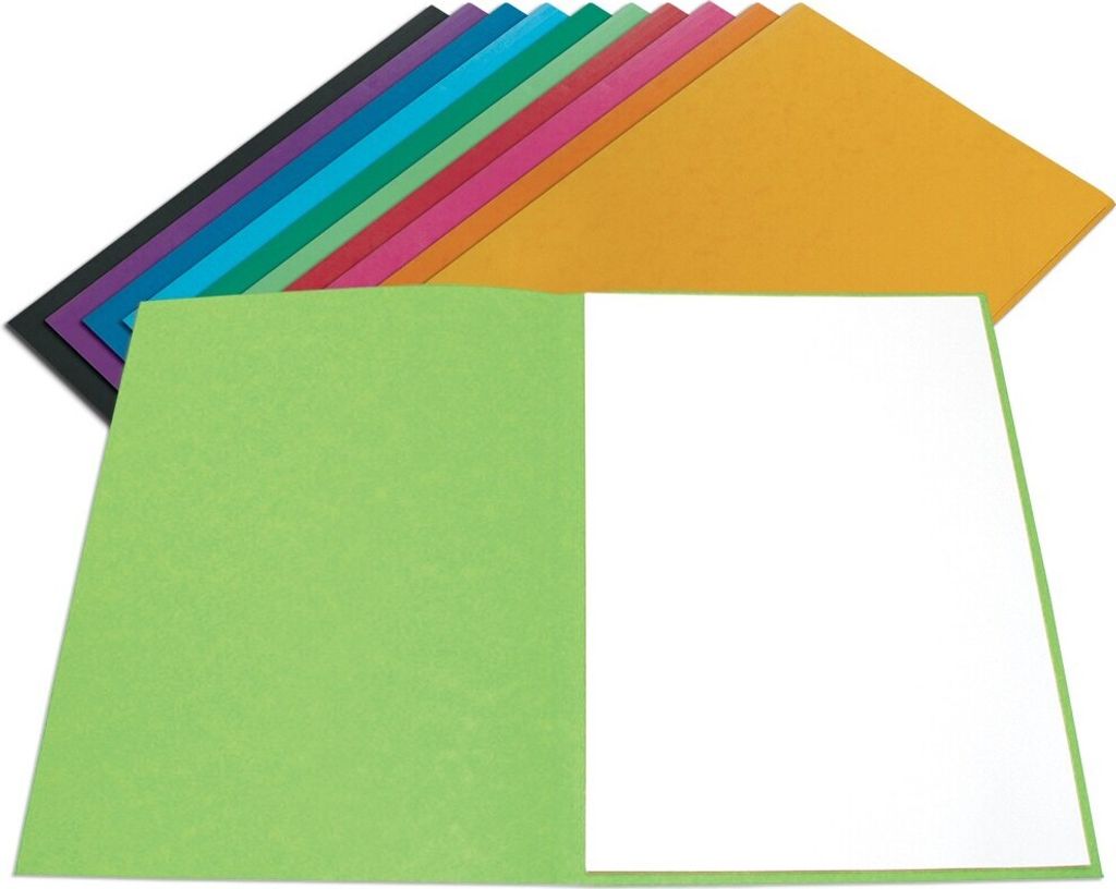 Cartella pieghevole HIT OFFICE senza alette luce verde Immagine del prodotto 