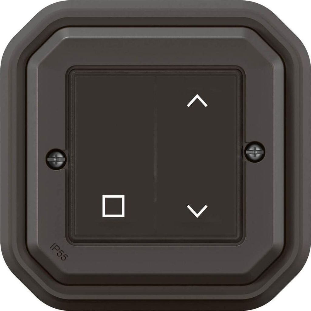 Legrand PLEXO New Connected Feuchtraum Rollladenschalter, Smart-Home, Aufputz Schalter, kabellos, batterielos, Home+Control-App, IP55 wasserfest, s...