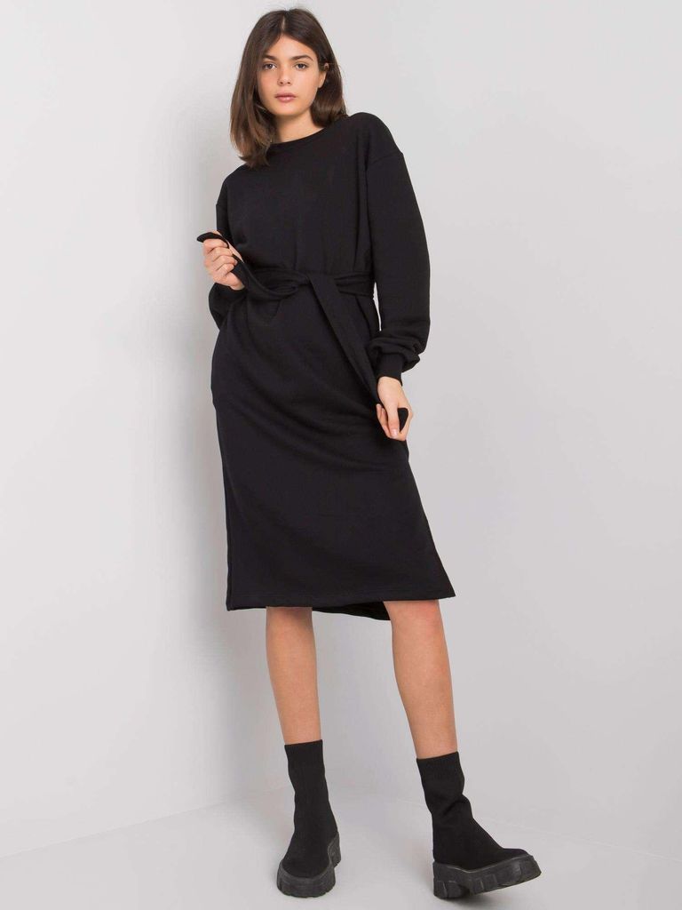 Rue Paris Sweatshirt-Kleider für Frauen Dunch schwarz S