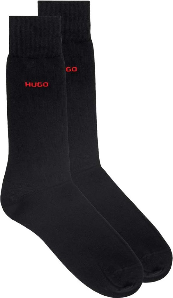 BOSS HUGO Socken mittelhoch aus Baumwoll-Mix im Zweier-Pack Schwarz 43-46