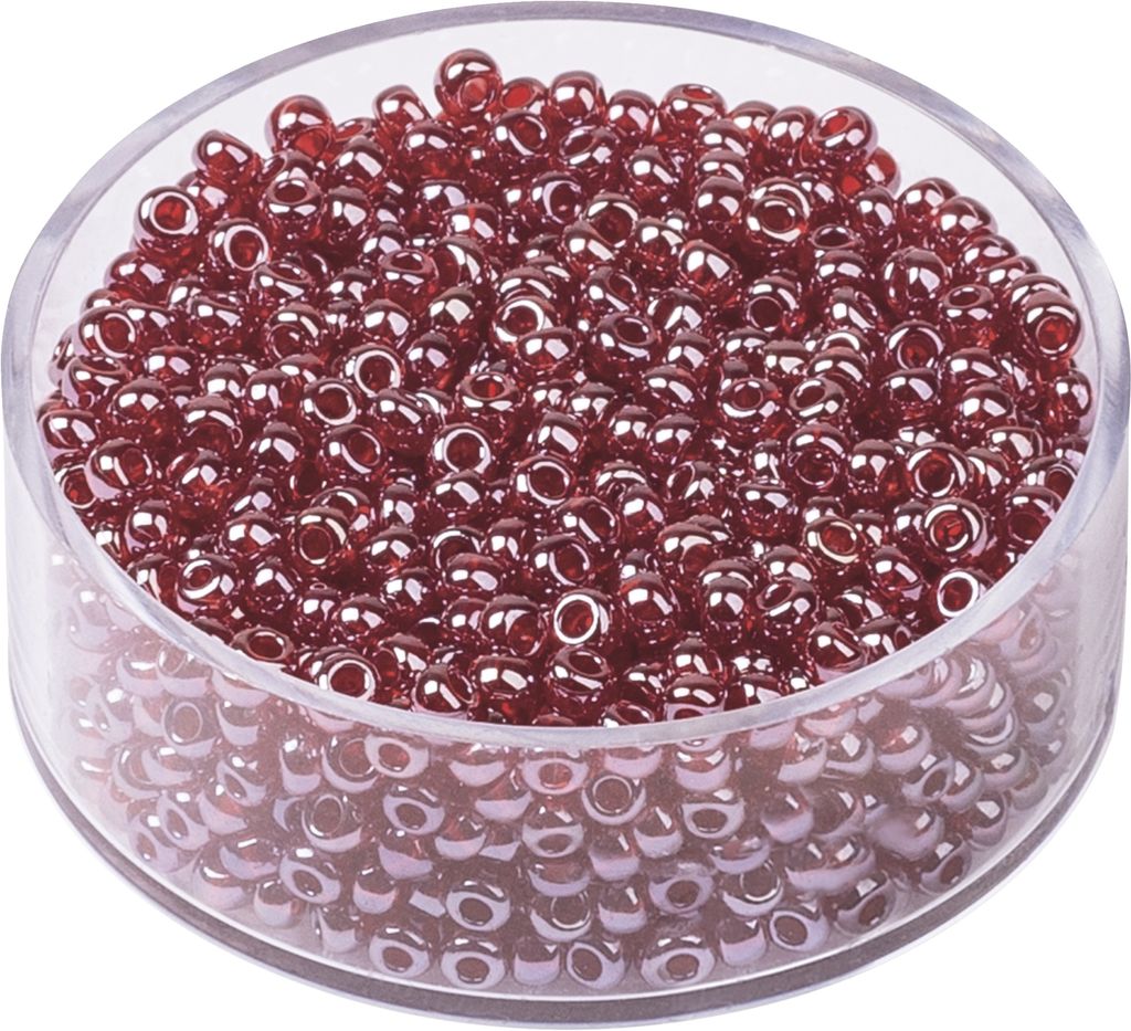 KNORR PRANDELL 213105180 Böhmische Rocailles Ø 25 mm Glas bordeaux