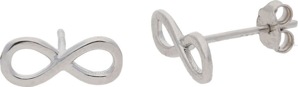 JuwelmaLux Ohrstecker Infinity 925 Silber rhodiniert JL16-06-0413