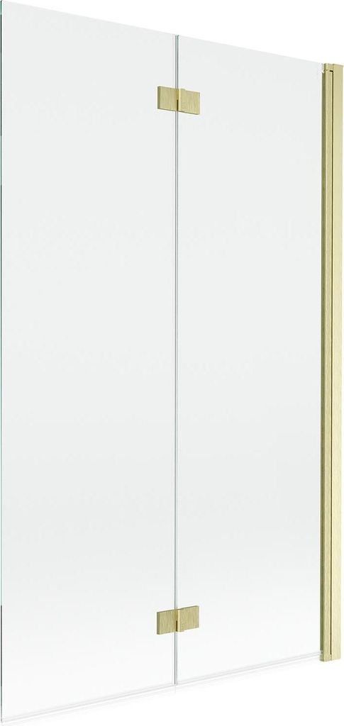 Mexen Mist Duschabtrennung 2-flügelig rechts 110 x 150 cm, transparent, gold gebürstet - 8A9-110-002-55-00-P