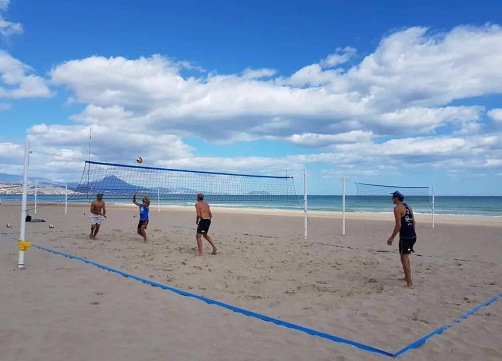Lignes de volley-ball de plage LEÓN DE ORO avec fixations pour sable - 2