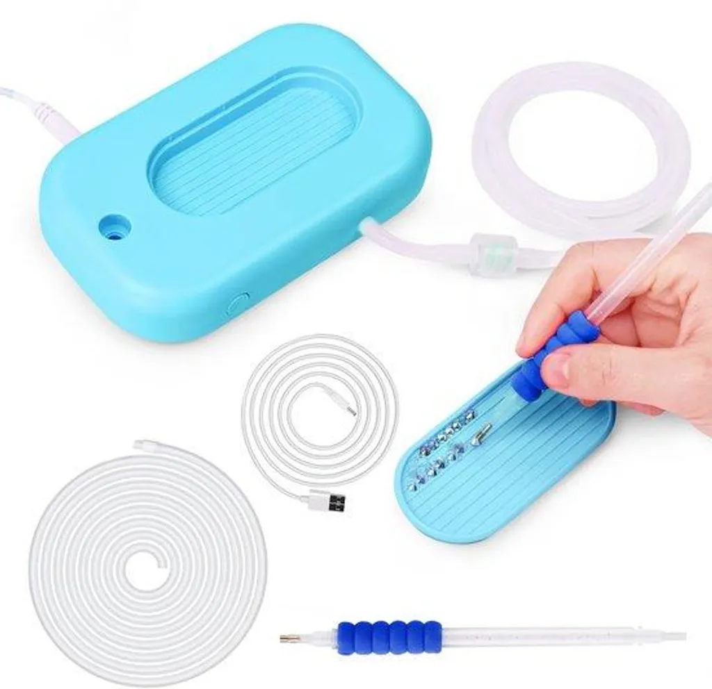 Accessoire Diamond Painting : stylo électrique aspirateur avec rangement