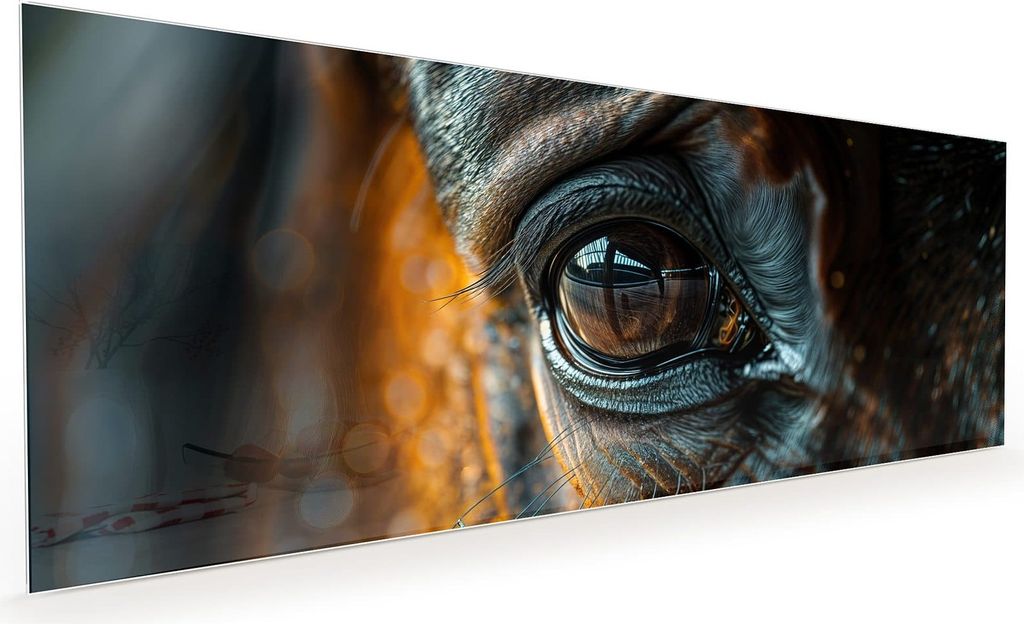 Küchenrückwand Spritzschutz Glas mit Motiv Pferdeauge 40 x 40 cm