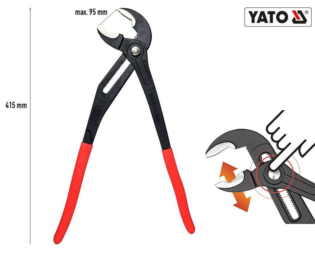 Yato Szczypce Nastawne Z Przyciskiem 415Mm Produktbild 