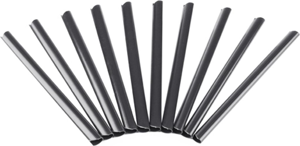 Mucola Klemmschienen für Sichtschutzstreifen 10 Stück Befestigung PVC Zaunfolie Doppelstabmatten Befestigungsclips - Anthrazit