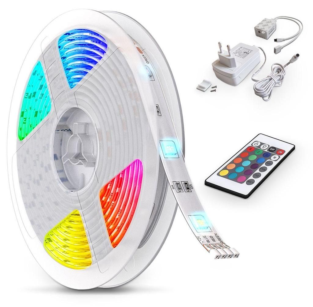 B.K.Licht ruban LED multicolore 5m, guirlande lumineuse Image du produit 