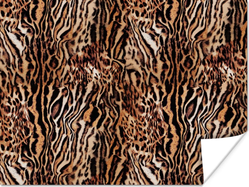 MuchoWow Poster Tiger - Tiermuster - Design 160x120 cm - Foto Plakat