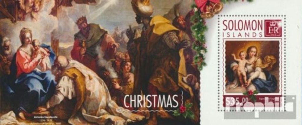 Briefmarken Salomoninseln 2014 Mi Block 358 (kompl. Ausg.) postfrisch Weihnachten