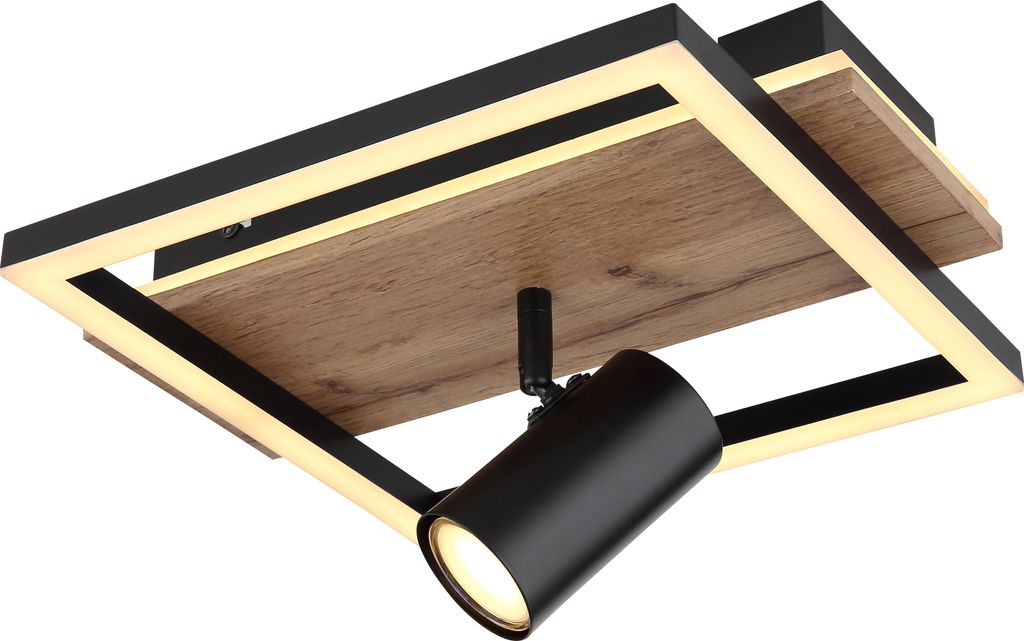 Globo Lighting Deckenleuchte Metall schwarz matt, LED Produktbild 