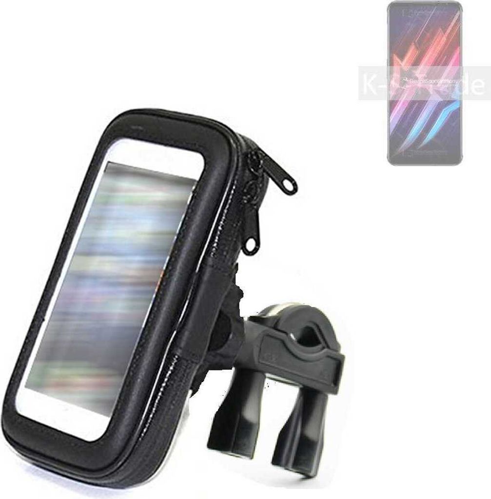 K-S-Trade Fahrrad-Halterung kompatibel mit nubia Red Magic 6 Pro Handy-Halterung Halter Lenkstange Fahrradhalterung Motorrad Bike Mount