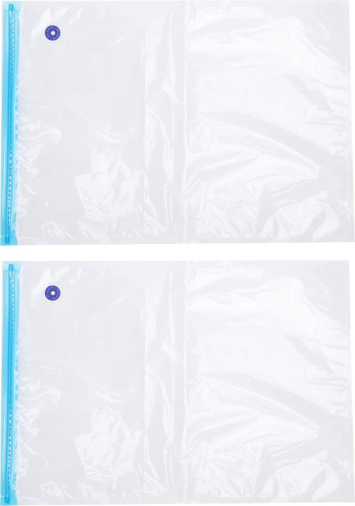2pcs 50 x 35 cm Vakuum Rei?verschlussbeutel Lebensmittelversiegelungslager mit 3 cm Dichtungsmund
