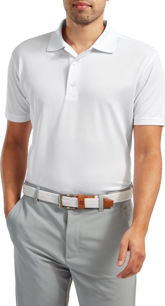 Footjoy Stretch-Piqué-Poloshirt für Herren, Weiß