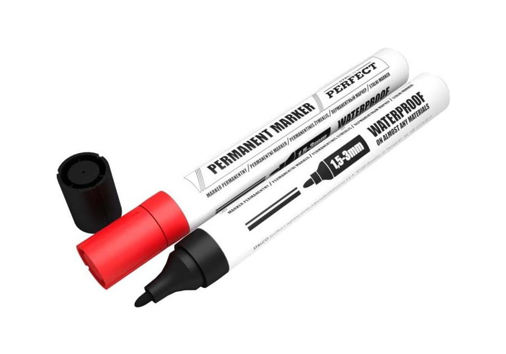 Pennarello permanente 1,5-3 mm rosso 10 pezzi Perfetto Immagine del prodotto 