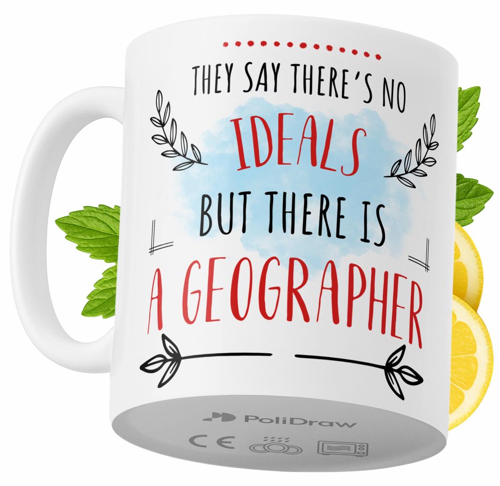 Lustige Tasse für Geographen - Kaffee- oder Teetasse mit witzigem Textdesign - ideal für Geburtstage, Namenstage, Feiertage und besondere Anläss...