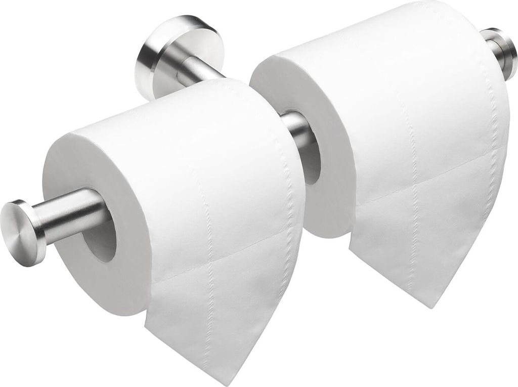 Wandhalterung für Doppelrollen-Toilettenpapierhalter, gebürstetes Nickel 304 Edelstahl für gewerbliche Toiletten