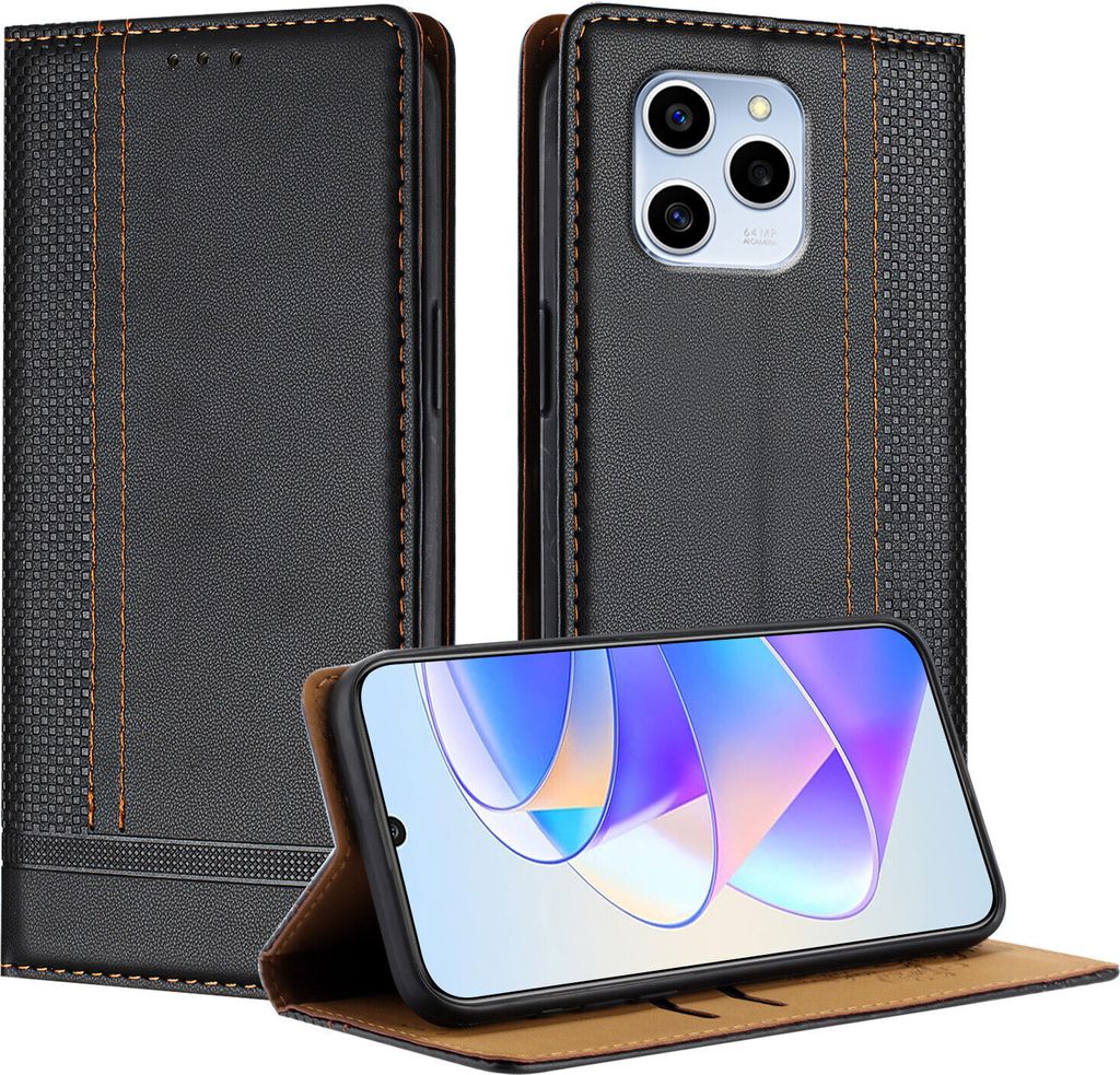 Handyhülle für Honor 60 SE Leder Flip Klappbare Schutzhülle Produktbild 
