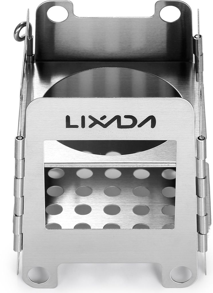 Lixada Portable Edelstahl Lightweight faltbare Tasche Holzofen Ofen im freien Camping Picknick Rucksack Herd Kochen