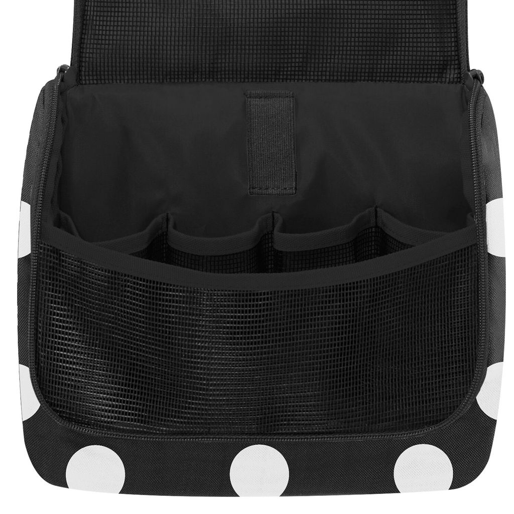 Toilettentasche Aus Polyester & Kunstleder – Reise-Kosmetiktasche Mit Reißverschluss – Unisex Medium