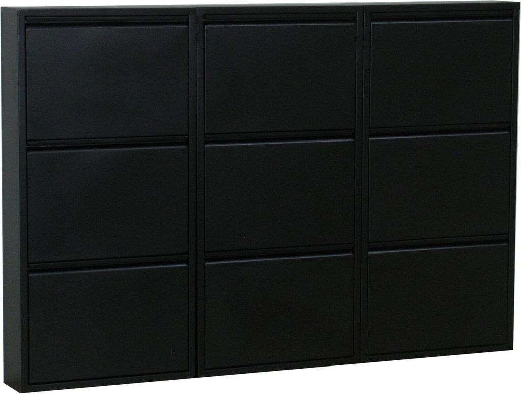 Pisa Schuhschrank mit 9 Klappen/Türen in Metall Produktbild 