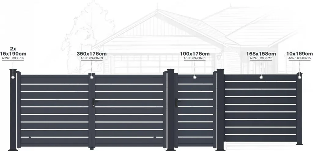 G21 Paletto per Recinzione 10x169 cm Antracite con Piede | Shop Online