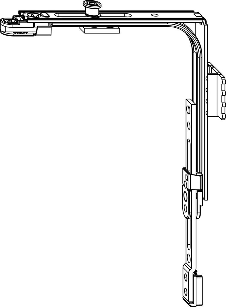 MACO MM Eckumlenkung SFG 2-flg 1iS 1 Schließteil für Drehfenster silber (209611)