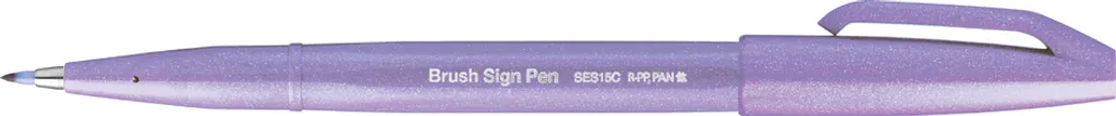 Pentel SES15 Sign Pen Brush Lilas : Pointe Flexible et Encre Aquarelle