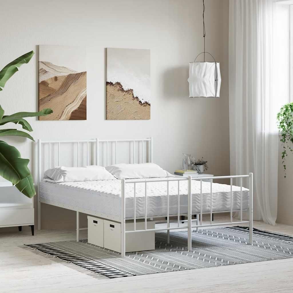 vidaXL Schaumstoffmatratze Weiß 140x210 cm Härtegrad H2 H3 Produktbild 