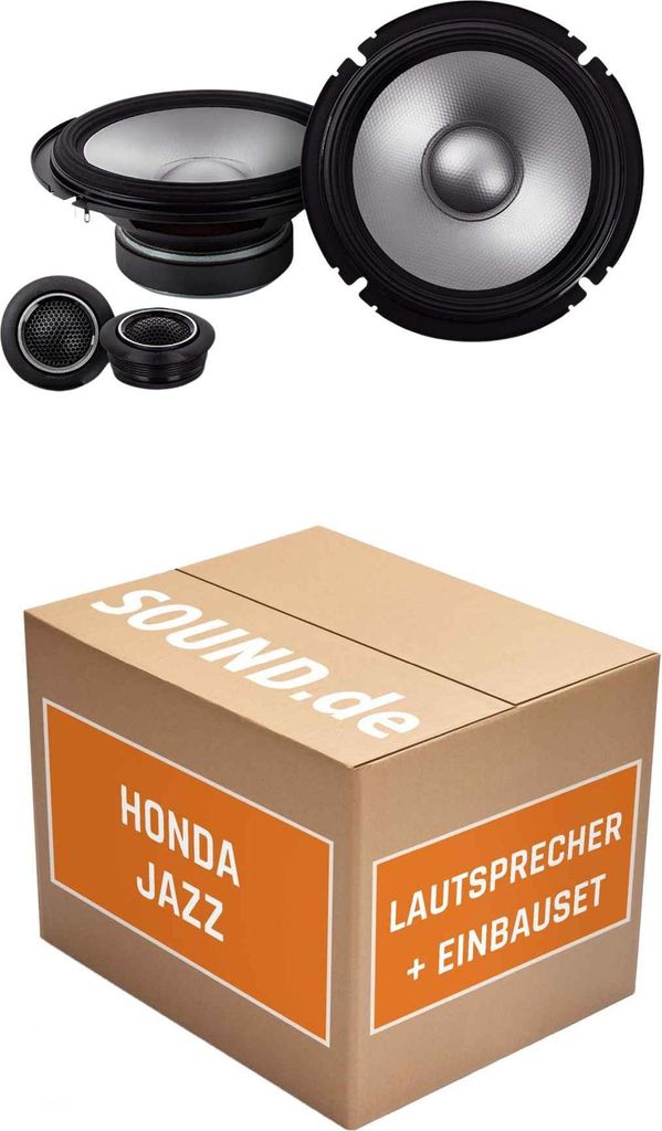 Lautsprecher Boxen Einbaupaket Front Alpine S2-S65C passend für Honda Jazz GD | 2x Tief-Mitteltöner 2x Hochtöner