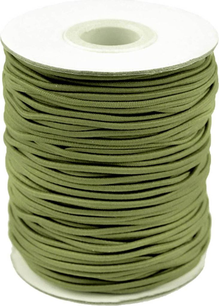 50m Spule Gummikordel Gummischnur 2mm Bekleidungsgummi Hutgummi, 29 Farben