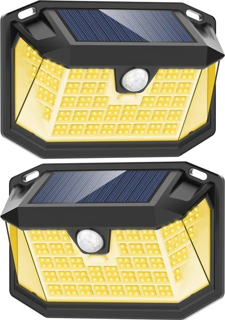 Applique murale solaire 188 LED puissante pour baliser une allée de jardin