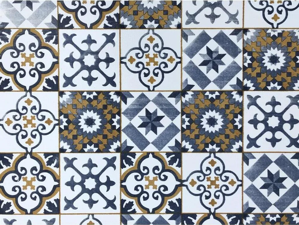 Tappetino in schiuma morbida come passatoia per il corridoio blu beige
