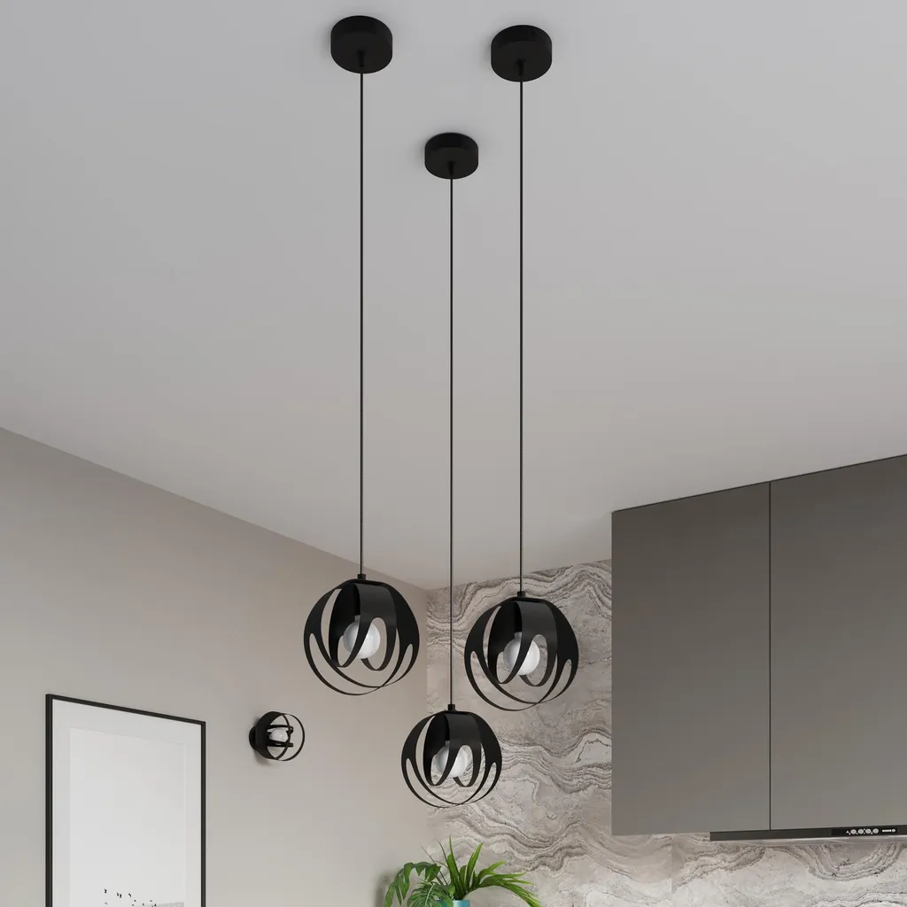 Lampada TULOS Nero Sollux: Look Moderno e Acciaio Nero per la Casa - 5
