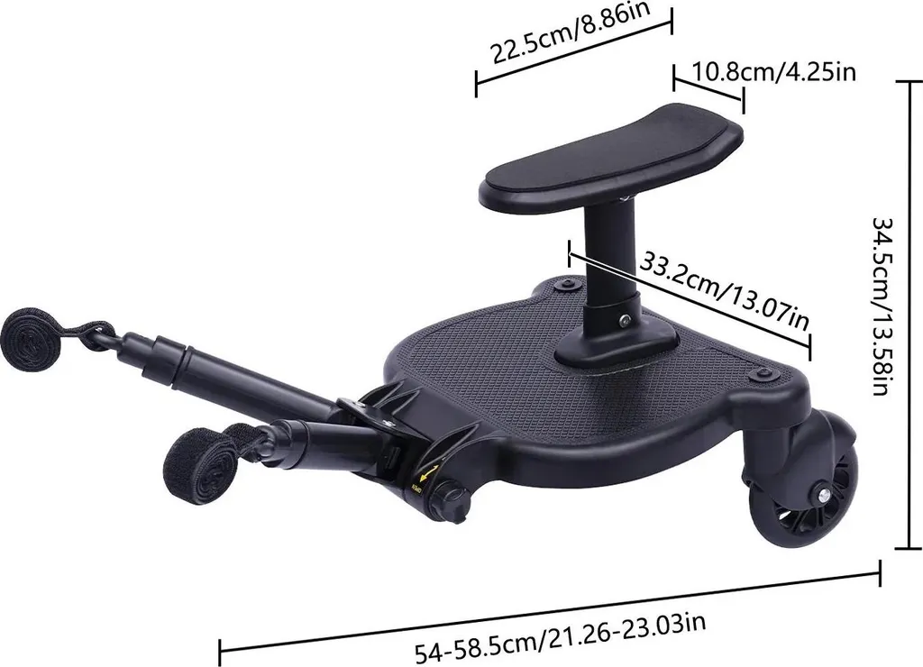 Planche poussette antidérapante jusqu'à 25 kg avec roues multidirection - 9
