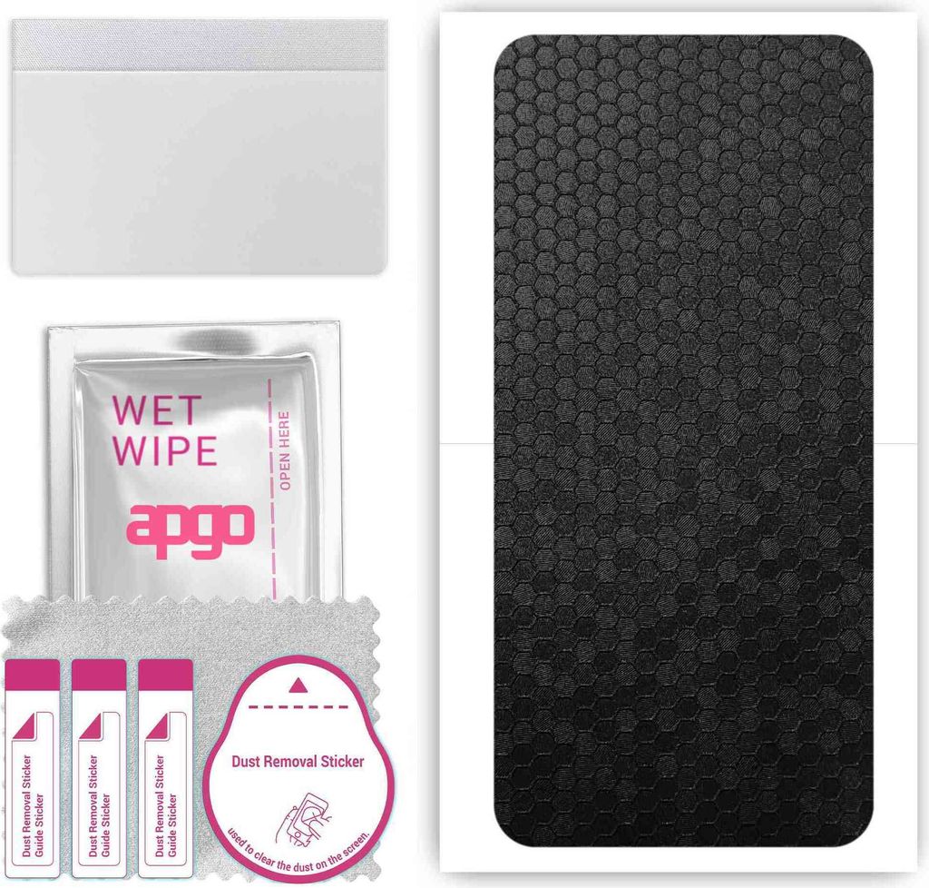 apgo Rückseite Schutzfolie, Skin, kompatibel mit Oppo Find X, Hinten Displayschutzfolie aus Vinylfolie, kratzfest, einfache Montage - Schwarze Hon...