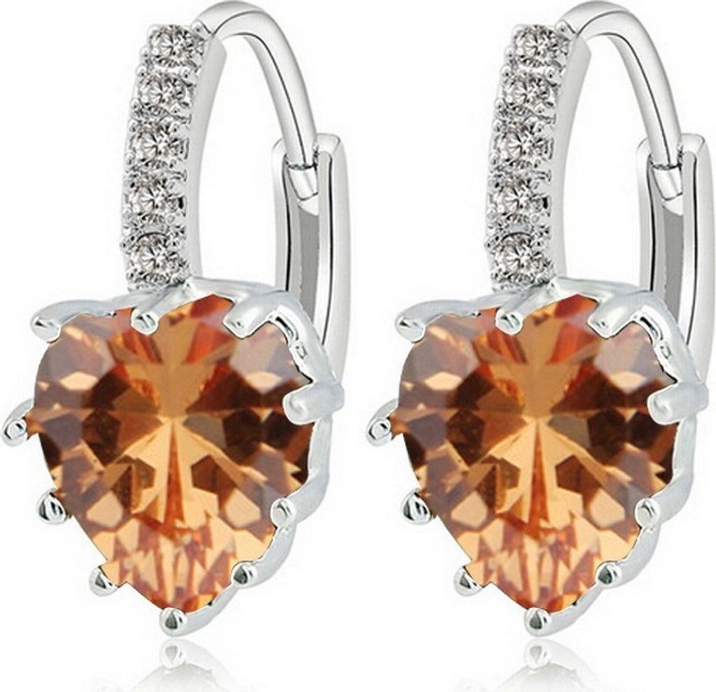 Ohrringe Silver Heart in Gelb – und Elegant KP1558