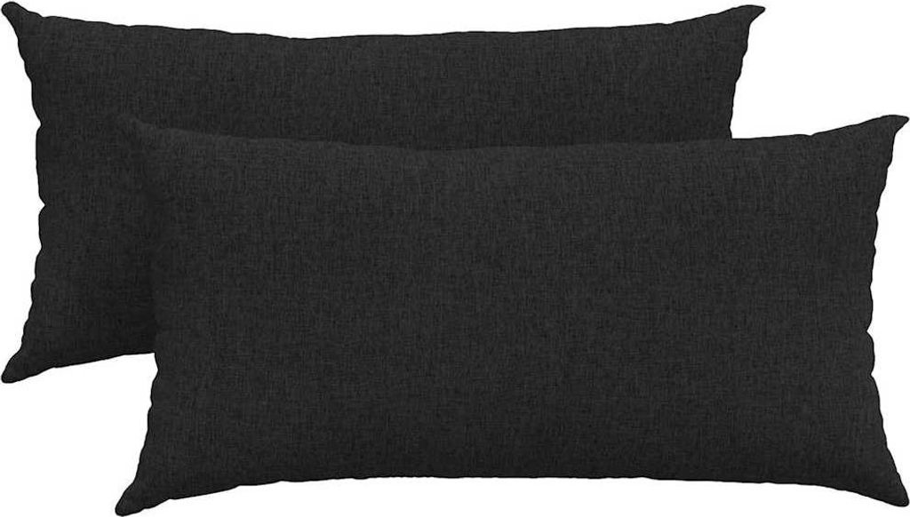 vidaXL Sofakissen 2 pcs Schwarz 80 x 40 cm Stoff
