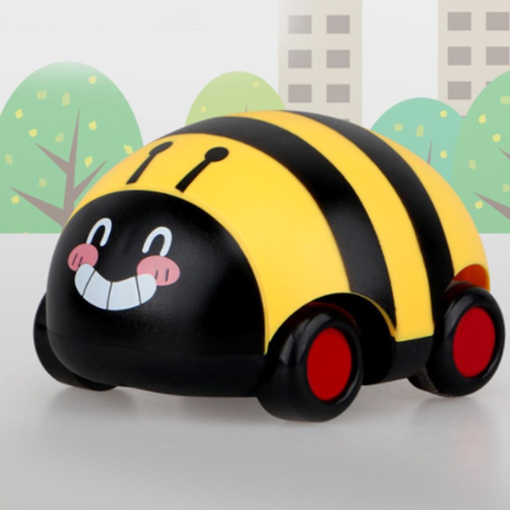 Kinder ziehen Fahrzeug zurück, Cartoon-Look, sturzsicherer Kunststoff, pädagogisches interaktives Autospielzeug für Jungen und Mädchen ab 3 Jah...