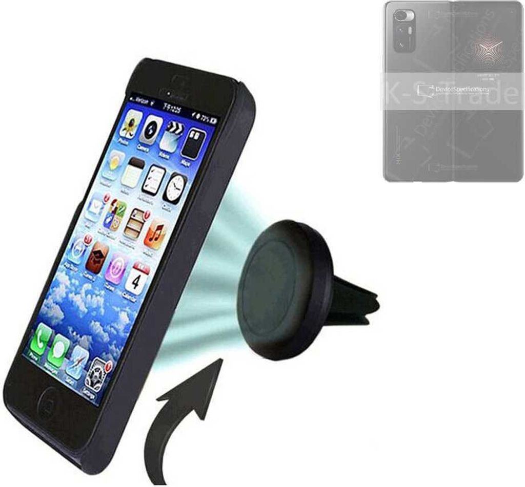 K-S-Trade Kompatibel mit Xiaomi Mi MIX Fold Auto Handy Halterung KFZ Halter Lüftungsgitterhalterung Air Vent mount Smartphone Halter