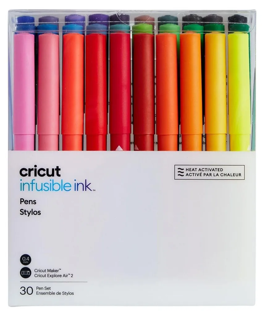 Coffret 30 Stylos Infusible Ink Cricut pour Customiser Textile et Objets